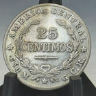 1924 Costa Rica 25  Centavos Km  168  Silver