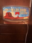 Vintage Marlboro Country Lighted Store Display Sign 22 5    Countertop Advertising