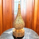 Handmade Moroccan Brass Lamp     Intricately Handwoven Filigree Lantern Antique