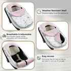 Baby Car Seat Cover Canopy Winter Resistant Cozy Soft Cotton  3d Dots  sea World