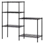 5 Tier Layer Shelf Adjustable Wire Metal Shelving Rack Garage Storage Organizer