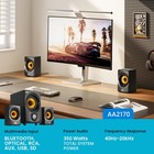 Acoustic Audio Home 2 1 Speaker System With Bluetooth optical usb aux sd Inputs