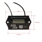 Tachometer hour Meter With 1 4  Transducer For Diesel 12-24 Vdc Engine Motors