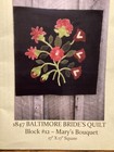 Pattern Wool Felt Baltimore Brides Quilt Block  12   New Lake View Primitives