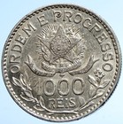1913 A Brazil Stars And Liberty Silver Genuine 1000 Reis Brazilian Coin I107859