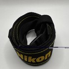 Nikon Nylon Camera Neck shoulder Strap Black With Yellow Stitching