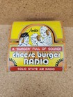 Vintage 1976 Amico Am Cheese Burger Transistor Radio W  Box Tested   Working