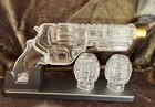 Nib Kollea Whiskey Pistol Decanter Set W  Grenade Shot Glasses Father s Day Gift