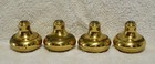 Vintage Mid Century Modern Brass Spherical Door Knobs   2 Pair Set 1950s Mcm