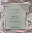 Pottery Barn Baby Mckenna Velvet Floral Embroidered Crib Skirt Pink 16   1284h