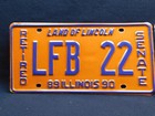 2 Original Vtg Illinois Retired State Senate Senator License Plates Set 1989