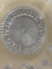 Vintage Glass Light Fixture Shade Opaque clear  14-1 2   Floral  Scalloped Edges