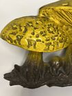 Vintage Yellow Foam Mushroom Shroom Hippie Wall Decor Hanging Plaque
