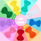Cctvrtv 504 Pcs Weaving Loom Loops Refill For Potholder Loom Kit  Elastic Diy   