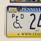 2003 Pennsylvania Physically Disabled License Plate      Original Pa Tag 2451r