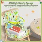 Booster Seat For Kitchen Chair With Backrest   4 Adjustable Straps  Portable    