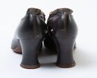 Antique Victorian Women s High Heel Shoes Brown Leather Pointed Toe Slip-on