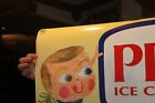 Vintage 1960 s Pet Ice Cream Paper Sign 17  X 33  Grocery Store Poster You Bet 