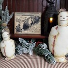 Colonial Vintage Primitive Style Memories Of Christmas Eve Santa Sleigh Sign