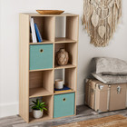 Mainstays 8cube Storage Organizer Shelf  Spring Pine Wood Finish  Bookshelf Unit