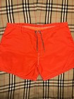 Vtg Birdwell Beach Britches Men 32 Medium Orange Swim Trunk Surf Boardshorts Usa