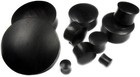 Pair  2pcs  Black Areng Wood Plugs Double Flare Gauges Organic Ear 0g  8mm  