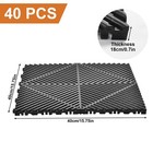 40 Packs Interlocking Garage Floor Tiles Vented Water Drainage 15 75x15 75  