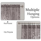  Anji Chocolate Brown Sheer Curtains 54 Inches Long 2 Panels Set For Living 