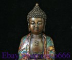 11  Old China Cloisonne Copper Shakyamuni Sakyamuni Amitabha Buddha Statue