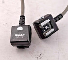Nikon Sc-17 Ttl Hot Shoe Flash Sync Extension Cord Coiled Cable Gray black