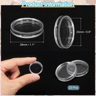 20pcs 23mm Silver Dollar Coin Holders Round Plastic Coin Capsule Acrylic
