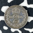 1905 Great Britain 2 Pence Twopence Maundy Lot f0359 Silver  11 000 Minted