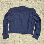 French Ike Jacket Mens 40 Blue Wool Tweed Military Short Epaulette Lined Ugeco