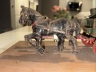 Antique Arcade Cast Iron Toy Mccormick Deering Buckboard Wagon With Horses