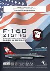 1 48 F-16c 21st Fs Commanders Aircraft 2020 Mask Decals For Kinetic K48100 Model