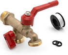 Outdoor Faucet With Double Outlet  3 4 In Npt Brass Frost-proof Garden Water Fau