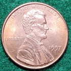 1997 P Lincoln Cent  Doubled Die Obverse - Earlobe  Variety Error  Coin  Penny
