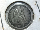 1875-cc Seated Liberty Dime