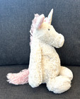 Jellycat Bashful Unicorn Medium 12 Inch White Plush Stuffed Animal Pink Hair
