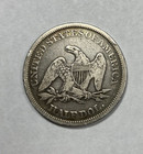 1842 Seated Liberty Half Dollar  Vf With Blemish Value Priced