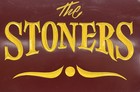 Vtg  the Stoners  24x36  Maroon   Yellow Double Sided Dispensary Man Cave Sign