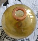 Vintage Amber Lightning Rod Weathervane Ball W  Copper Collars 4 5 
