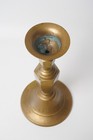 Vintage Brass 13  Candlestick Faceted Stem Candle Holder