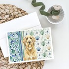 Caroline s Treasures Wheaten Tan Otterhound Coastal Sea Glass Greeting Card Pk 8