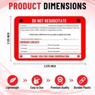 Do Not Resuscitate Medical Alert Wallet Card With Emergency Contact Form  2 Pack