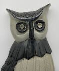 Vtg Sexton 1969 Black   Gray Owl Hanging Wall Art Decor Cast Metal Usa