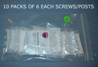 60 Capital Plastics Replacement Screws   Posts For Coin Holders 10 Pks Of 6 Each