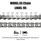 Ciloyu 35 Roller Chain 3 Feet 95 Links For Most Go Kart Cart 35 Chain  Black