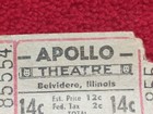 Vintage Apollo Theatre Ticket  Belvidere  Illinois 14cents  No   85554  Rare