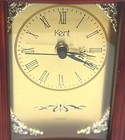Kent Quartz Gold Roman Numerals Cherry Wood Mantle Clock  Battery Operated Vtg